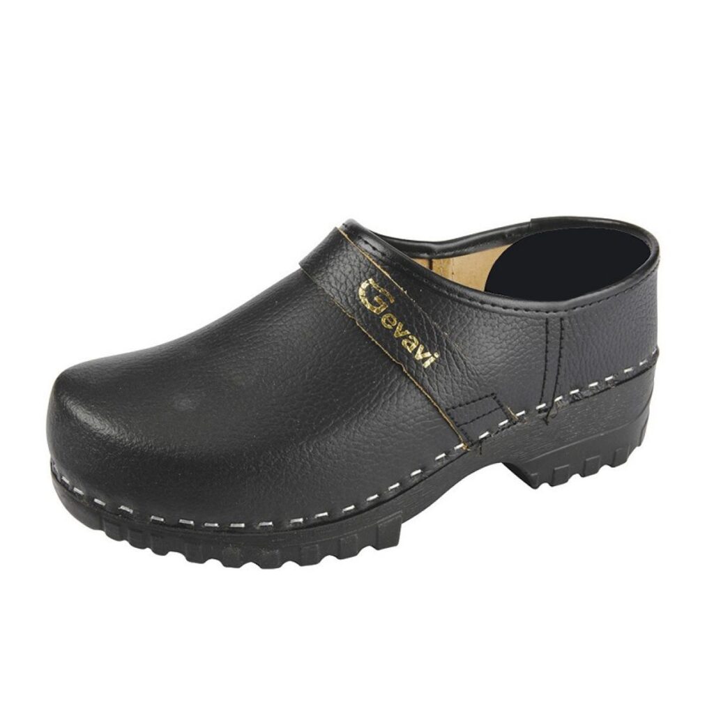 dallas clog shoe closed heel side view